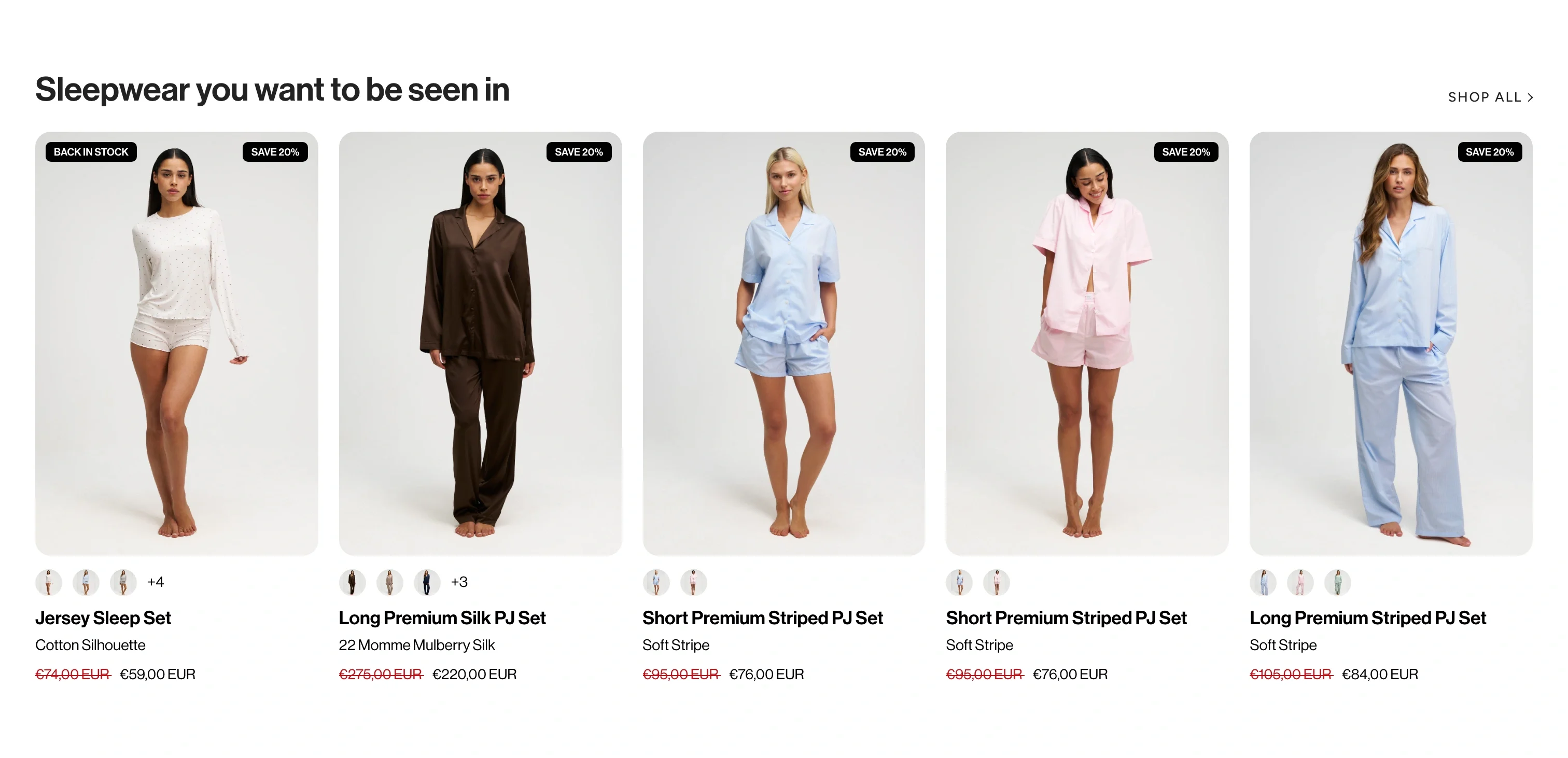 Sleepwear Collection Grid