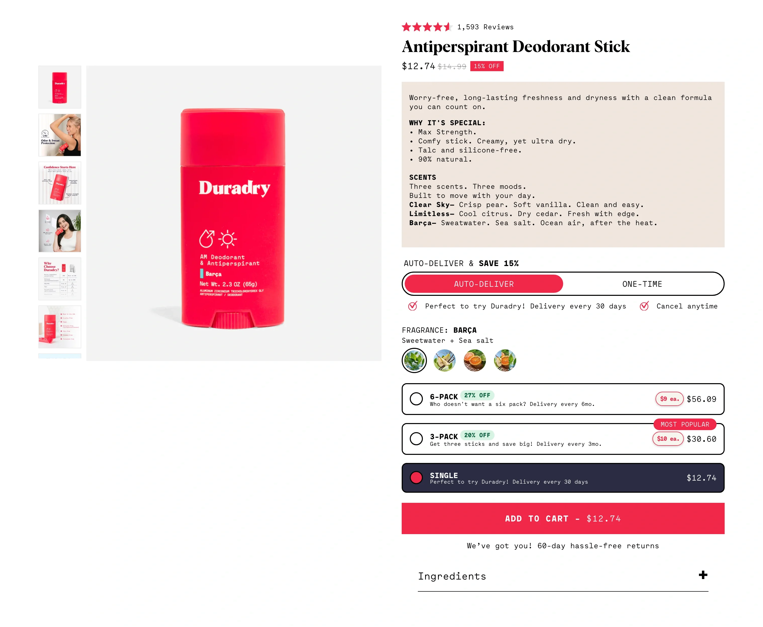 Antiperspirant Deodorant Stick