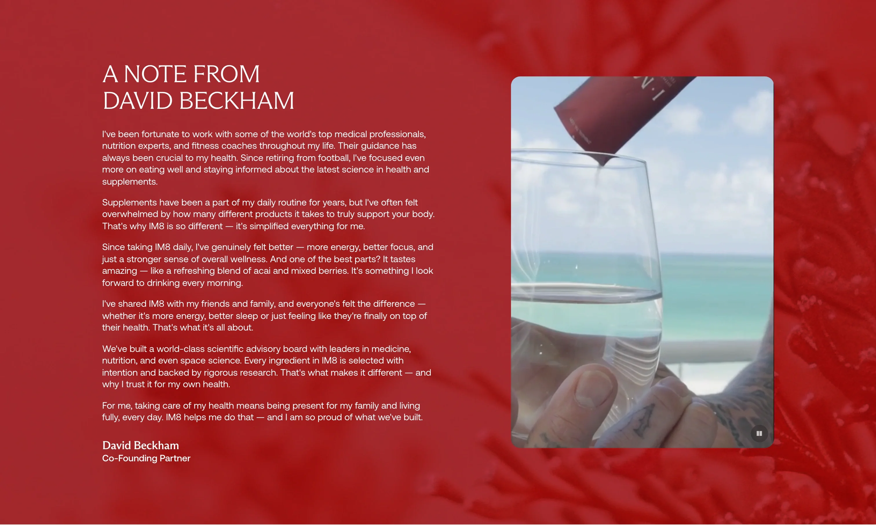 David Beckham Letter