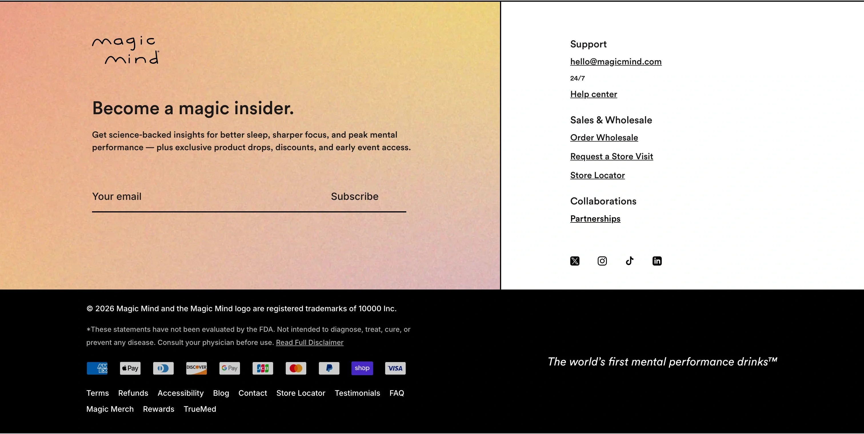 Newsletter & Footer