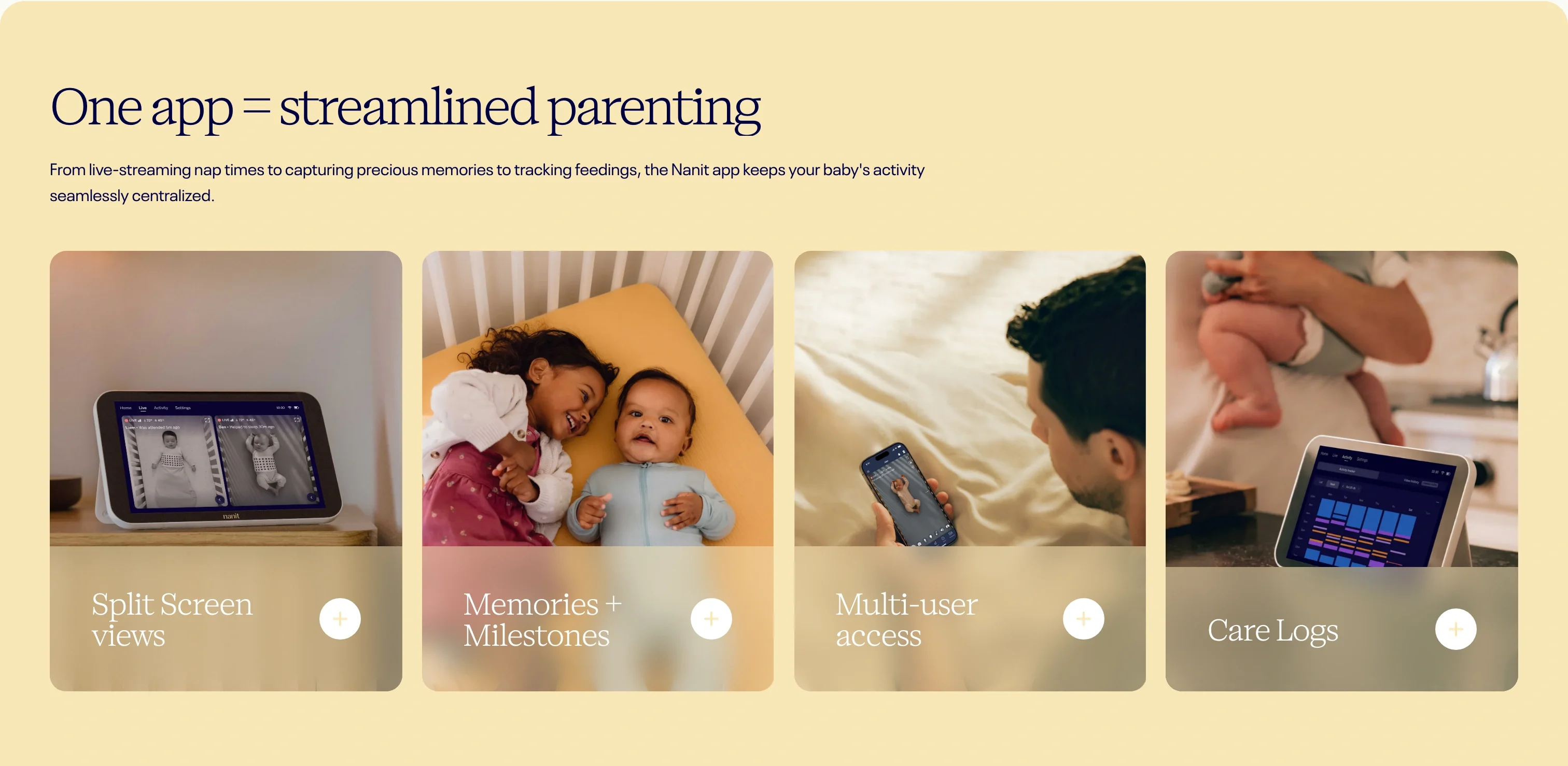 App Features — One App, Streamlined Parenting