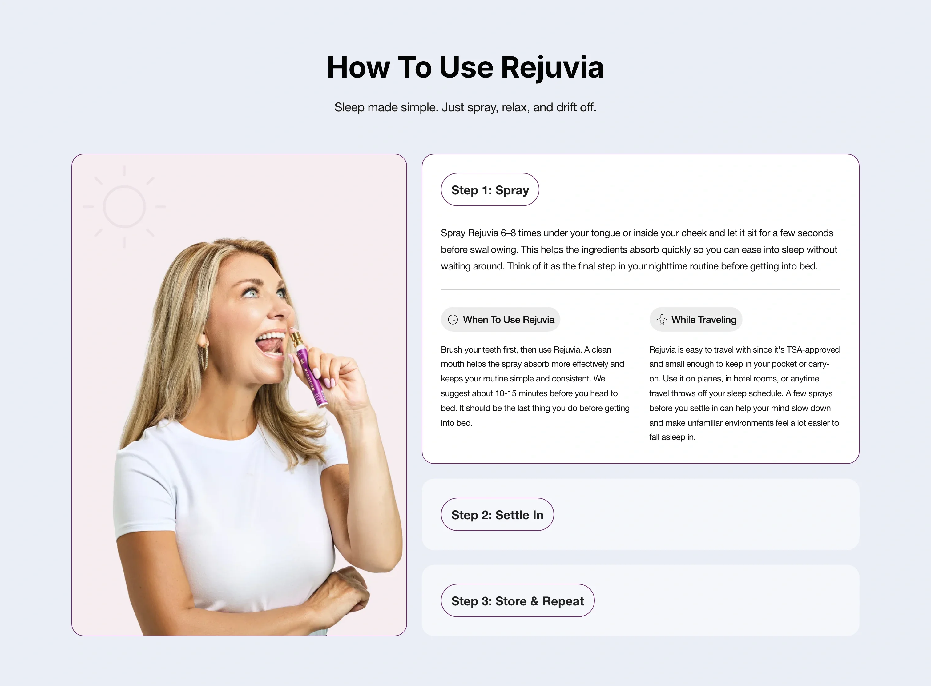 How to Use Rejuvia