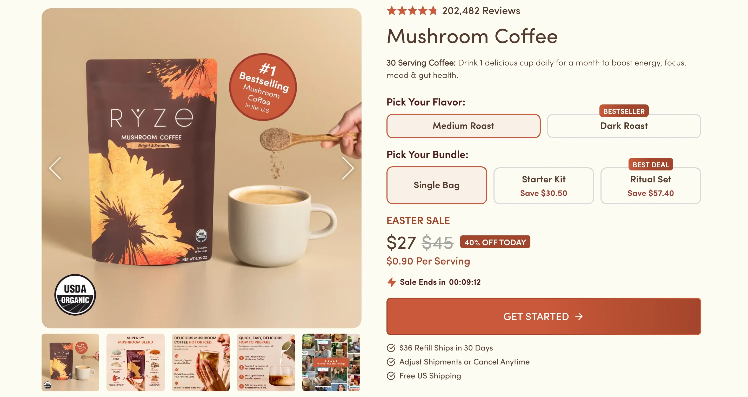 Product Hero — Mushroom Coffee