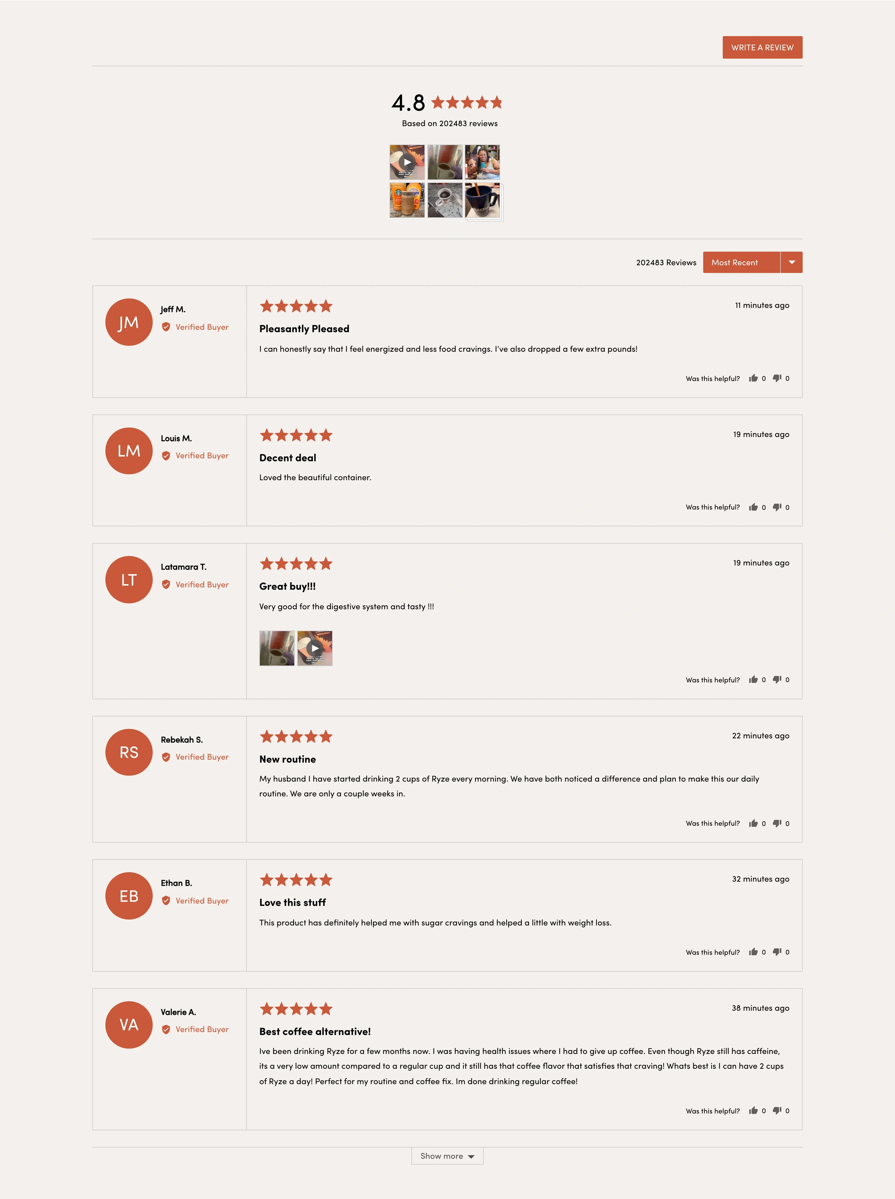 Customer Reviews Feed