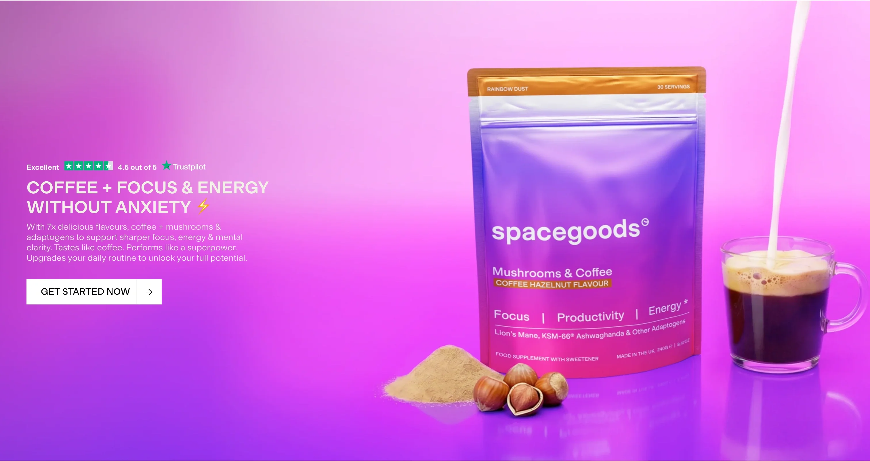 Coffee + Focus & Energy Hero