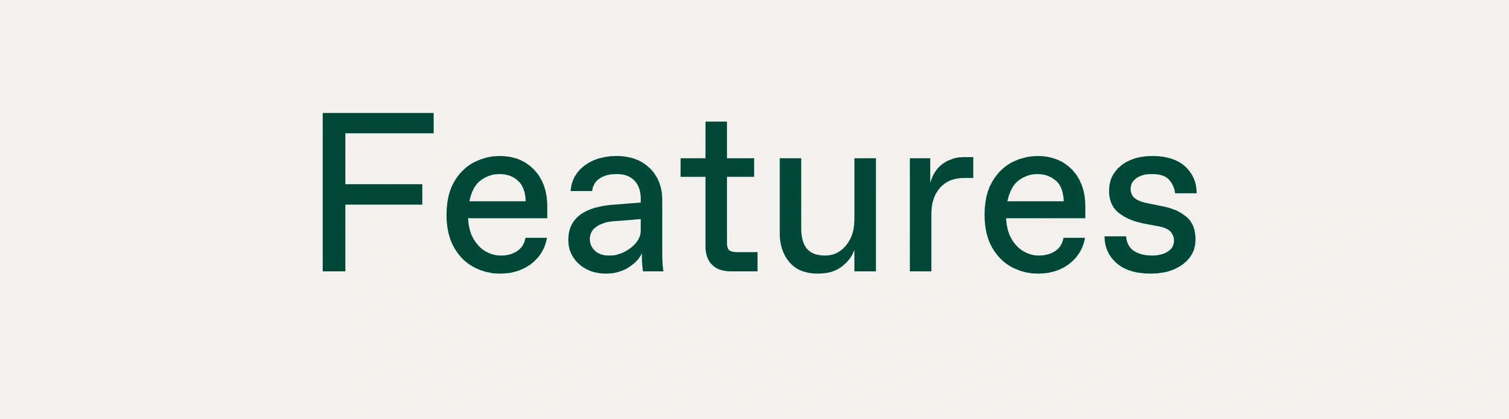 Features Heading
